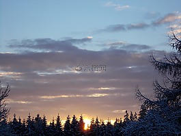 morgenrot,上午,日出