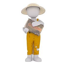 男性,3d模型,孤立