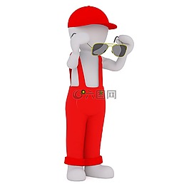 男性,3d模型,孤立