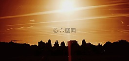 日落,晚上,太陽