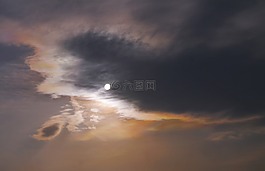 天空,太陽,云