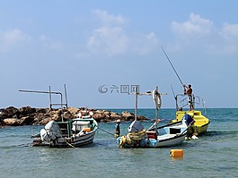 海,船,漁民