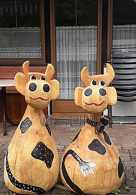 奶牛,牛,雕塑