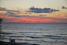 波羅的海,西,日落