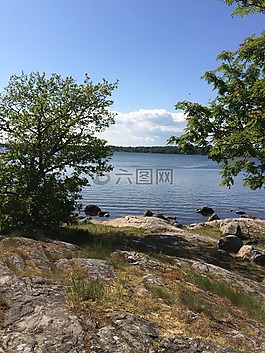 瑞典,藍色,himmel