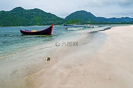 海灘,和平,船