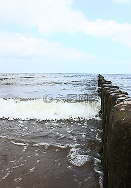防波堤,海濱,海灘
