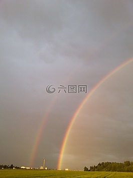 彩虹,顏色,雙彩虹