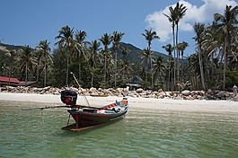 泰國,海灘,船
