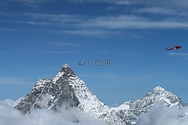 mattehorn,直升機,瑞士