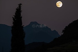 月球,檜木,山