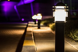 散景,街,光