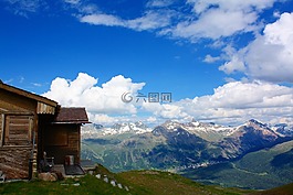 小屋,恩嘎丁,瑞士
