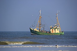 北海,漁船,捕魚