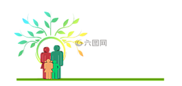 家庭,树,活