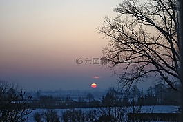 太陽,黎明,冬季