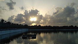 太陽正弦,水,景觀
