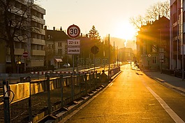 太陽,日落,弗賴堡