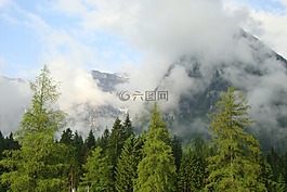 山,雾,achensee