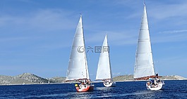 帆船,游艇,海