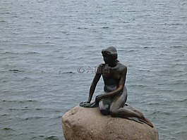 雕像,美人魚(yú),水