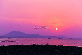日落,发光,大自然