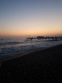 海灘,海,假日