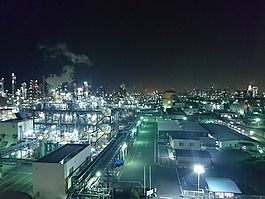 工廠,夜景,光污染