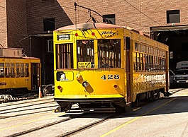 電車,站,城市