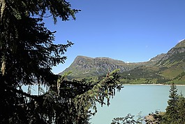 山全景圖,蒂羅爾,湖