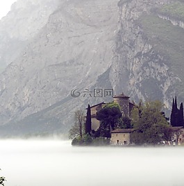 castel toblino的,特伦蒂诺,意大利