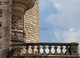 穆尔,城堡,阳台