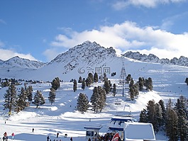 雪,冬天,滑雪