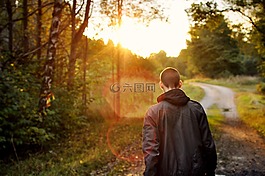 日落,瑞典,男子