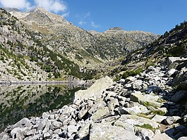 湖,圓盤,比利牛斯