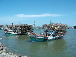 漁船,泰國,海