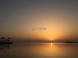 埃及,虎加達,日出