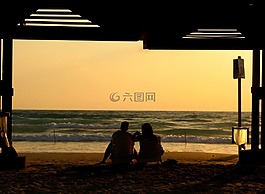 地中海,晚上在海法,二
