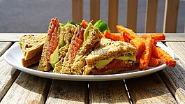 三明治,食品,餐