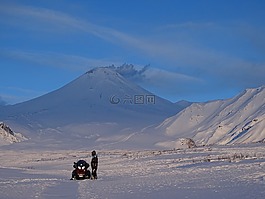 雪,冬季,山
