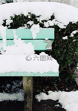雪,银行,冬天
