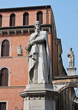 雕像,dante,詩人