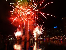 煙花,勝利,夜