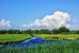 水,航道,草甸