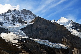 高山,高的阿爾卑斯山,冰川