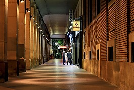 夜,門廊,人