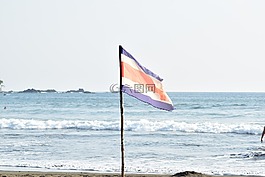 標(biāo)志,海灘,夏天
