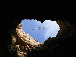 洞穴,心臟,天空