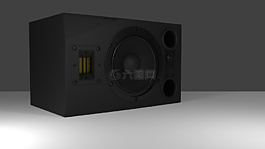揚聲器,3d,模型