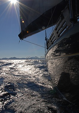 海,游艇,海洋